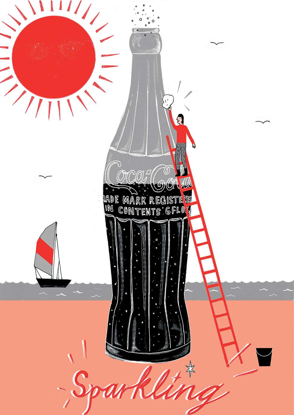 Harriet Russell, Hand drawn coca cola illustration 